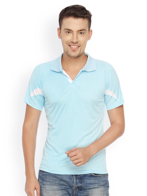 

Campus Sutra Light Blue Dry-Fit Anti Sweat Polo T-shirt