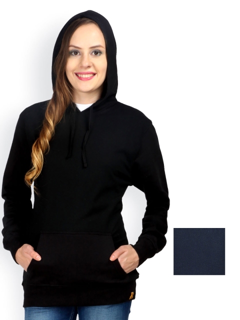 

Campus Sutra Women Pack of 2 Hooded Sweatshirts, Navy blue