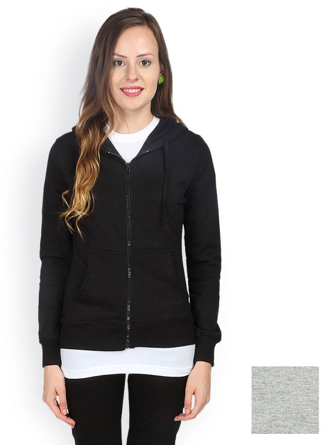 

Campus Sutra Women Pack of 2 Hooded Sweatshirts, Black