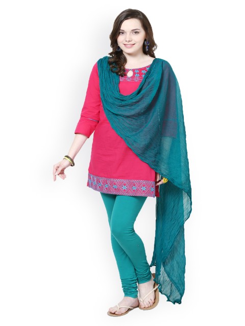 

Castle Women Turquoise Blue Chiffon Dupatta