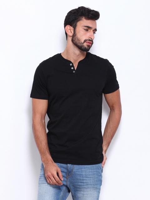 

Celio Men Black Henley T-shirt