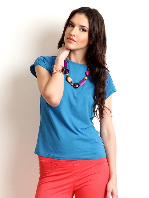

Chemistry Women Blue T-Shirt Tops
