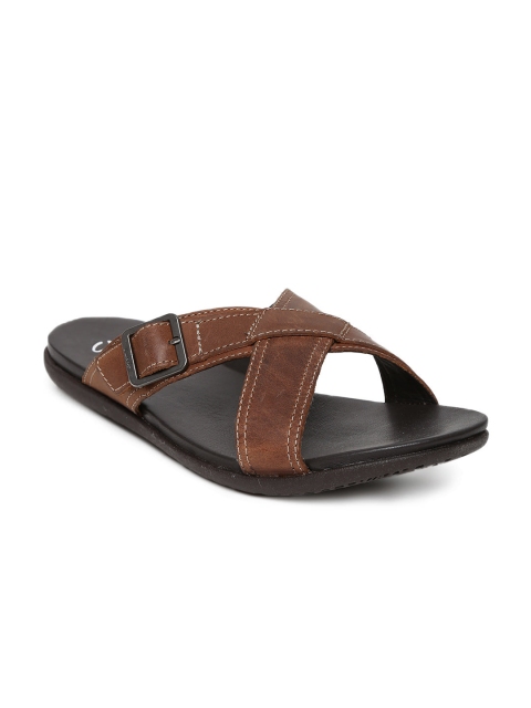 

Clarks Men Brown Leather Sandals