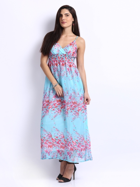 

Clovia Blue & Pink Printed Nightdress NS0171E21