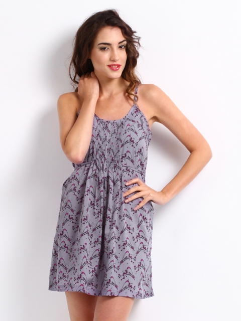 

Clovia Lavender Printed Nightdress NS0091P26