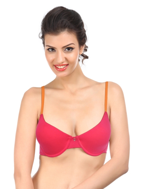 

Clovia Pink & Orange T-shirt Bra BR0030V14