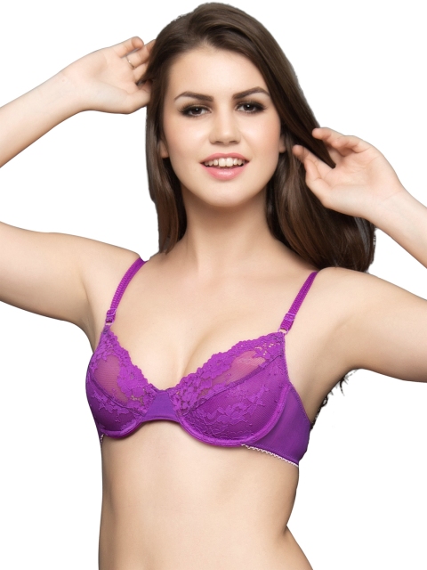 

Clovia Purple Full-Coverage Bra BR0211H1240B