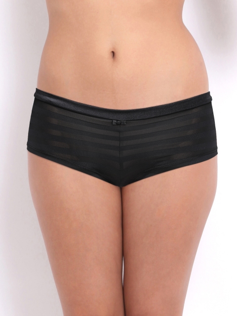 

Clovia Women Black Stretchable Fashion Striped Briefs PN0210R13