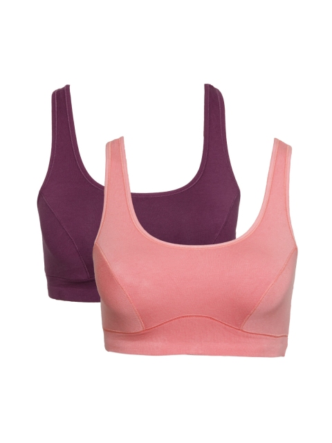 

Clovia Set Of 2 Purple & Pink Sports Bras BR0028V46