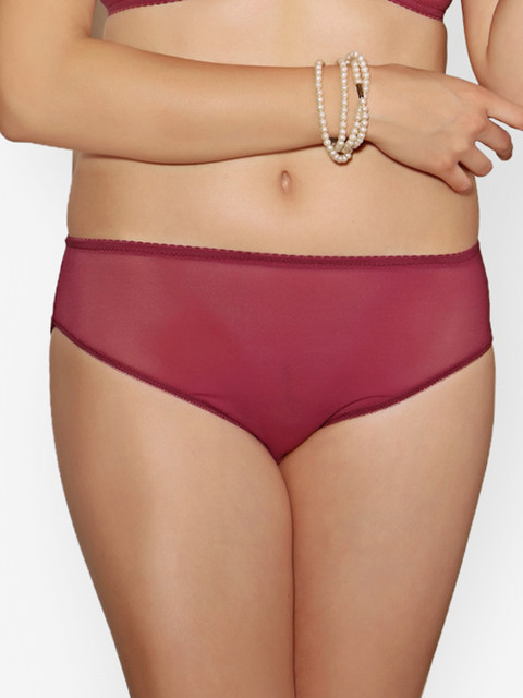

Clovia Women Burgundy Briefs