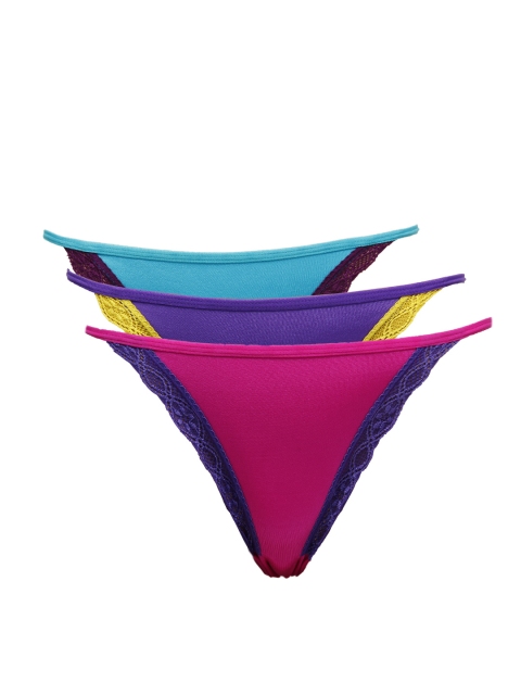 

Clovia Women Pack of 3 Bikini Briefs PN0038V40, Pink