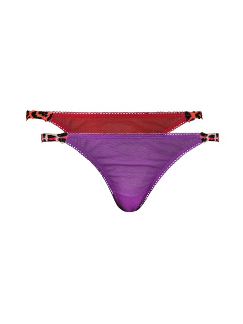 

Clovia Women SET OF 2 Thong Briefs PN0042M63, Red