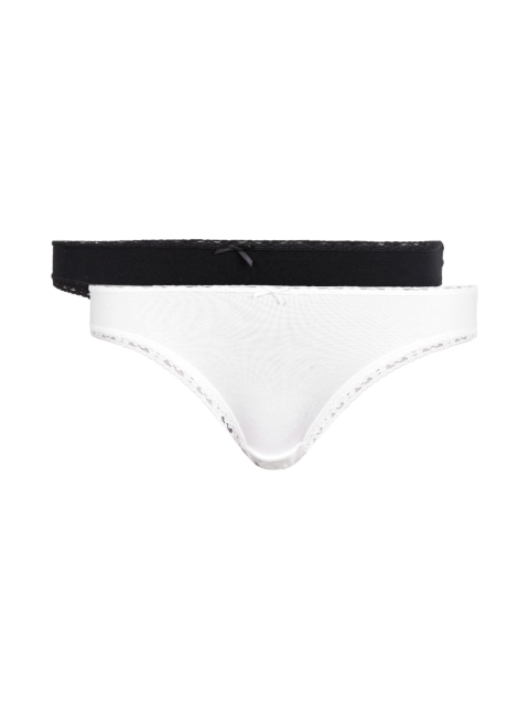 

Clovia Women Set Of 2 Cotton Comfy Briefs PN0166R59, White