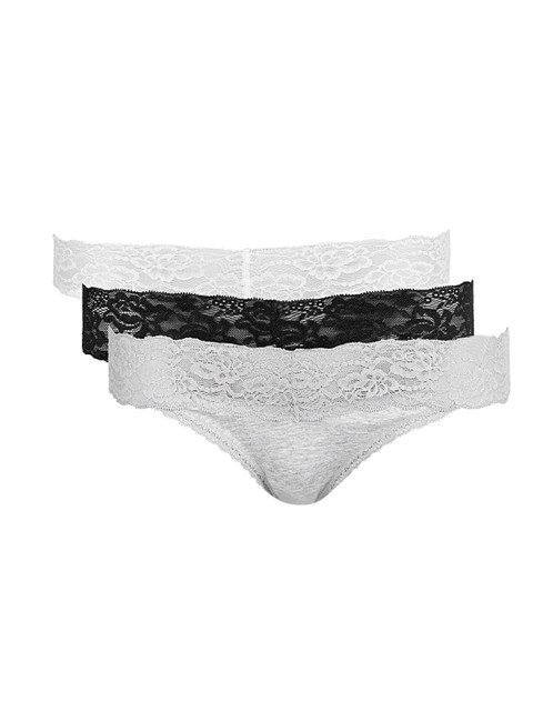 

Clovia Women Set Of 3 Thongs PN0180R58, Grey