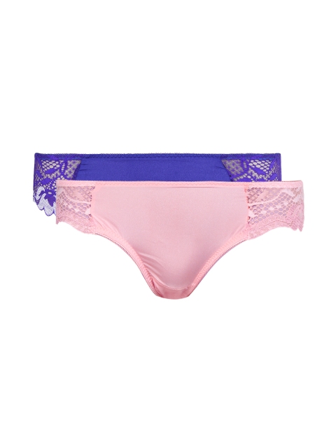

Clovia Women Set of 2 Fashion Lace Briefs PN0175Q59, Peach