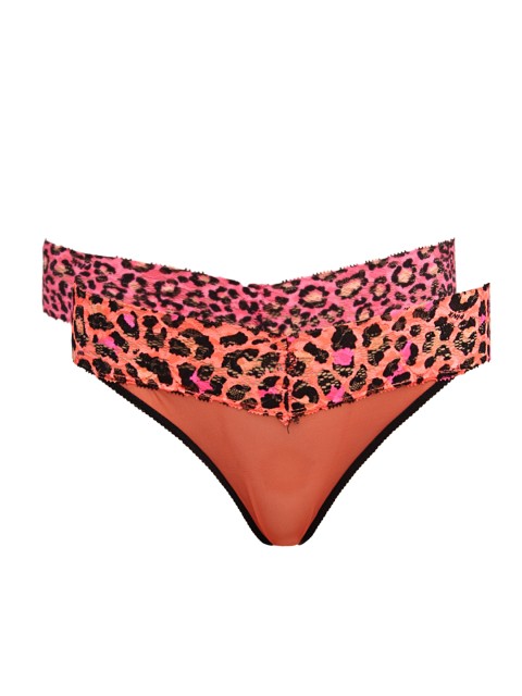 

Clovia Women Set of 2 Lace Fashion Briefs PN0174Q59, Orange