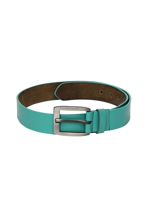 

American Swan Men Green Leather Belt