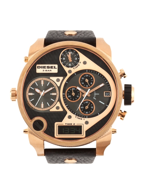 

DIESEL Men Gold-Toned & Gunmetal-Toned Dial Chronograph Watch DZ7261I