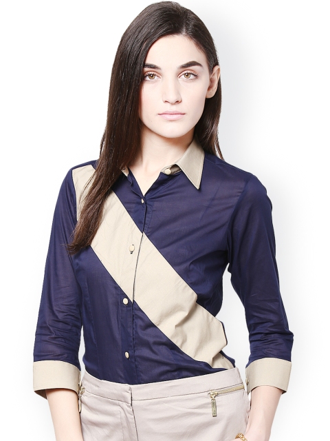 

Dazzio Women Blue Formal Shirt