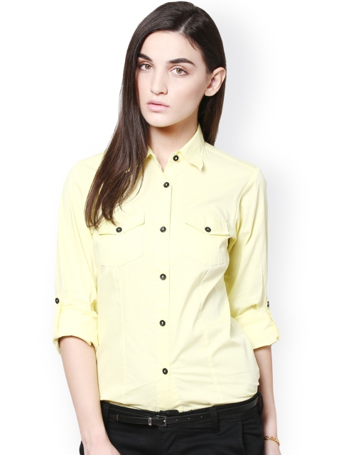 

Dazzio Women Yellow Formal Shirt