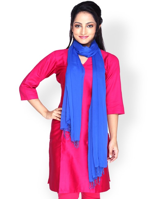 

Dupatta Bazaar Women Blue Chiffon Dupatta