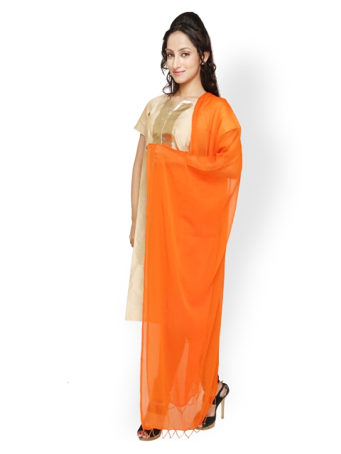 

Dupatta Bazaar Women Orange Chiffon Dupatta