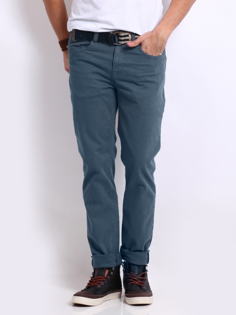 

Ed Hardy Men Blue Super Slim Fit Chino Trousers