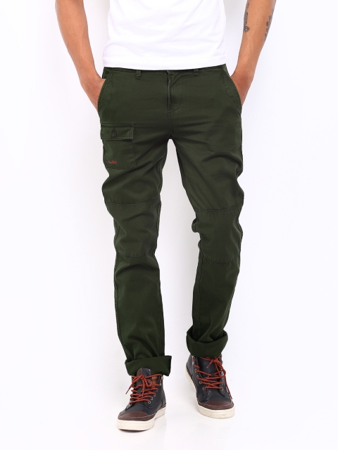 

Ed Hardy Men Olive Green Slim Fit Trousers