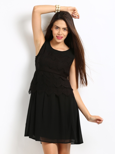 

ELLE Black Fit & Flare Dress