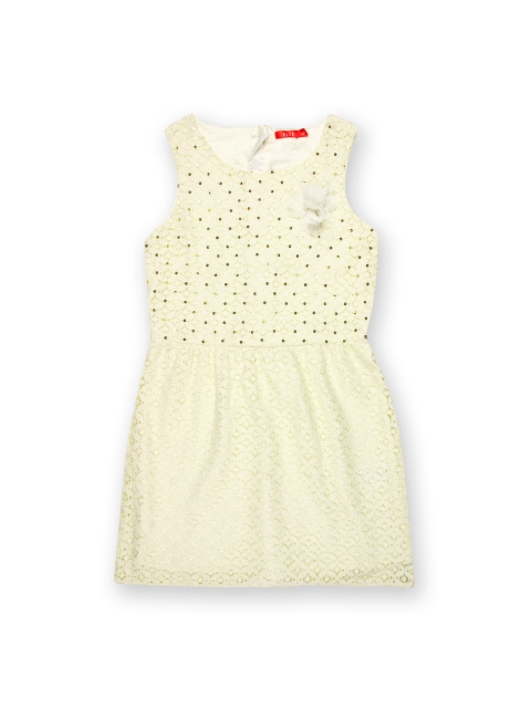 

Elle Kids Girls Off-White Fit & Flare Dress