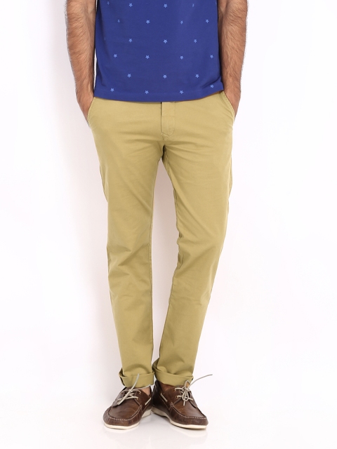 

FREECULTR Men Khaki Michael Slim Fit Chino Trousers