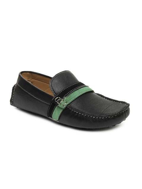 

Famozi Men Black Leather Casual Shoes