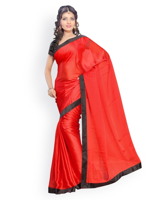 

Florence Red Satin Fashion Saree
