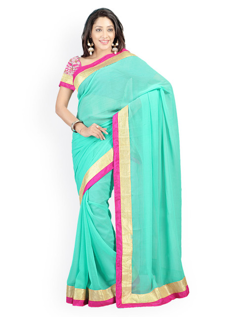 

Florence Blue Chiffon Fashion Saree