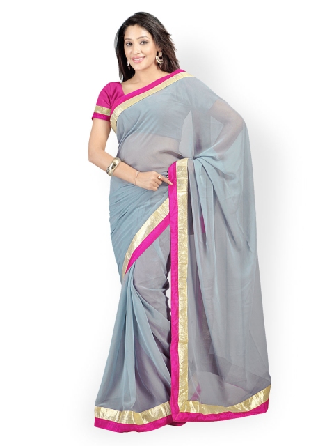 

Florence Grey Chiffon Fashion Saree