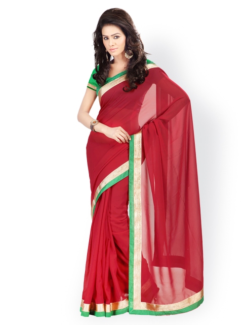

Florence Red Georgette Fashion Saree