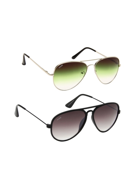 

Floyd Unisex Aviator Sunglasses with Free Gift, Steel