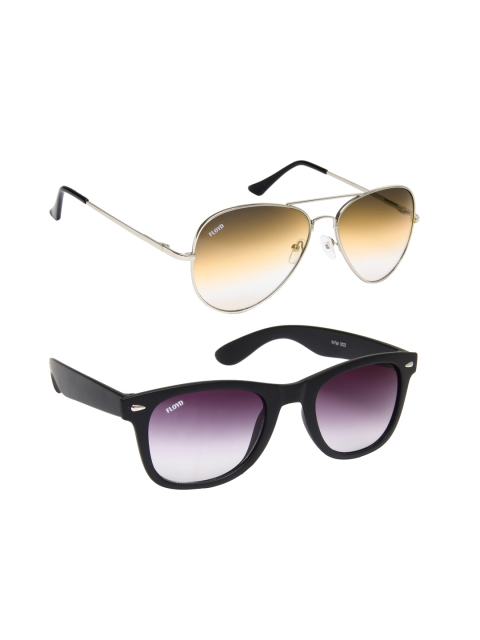 

Floyd Unisex Aviator Sunglasses with Free Gift, Steel