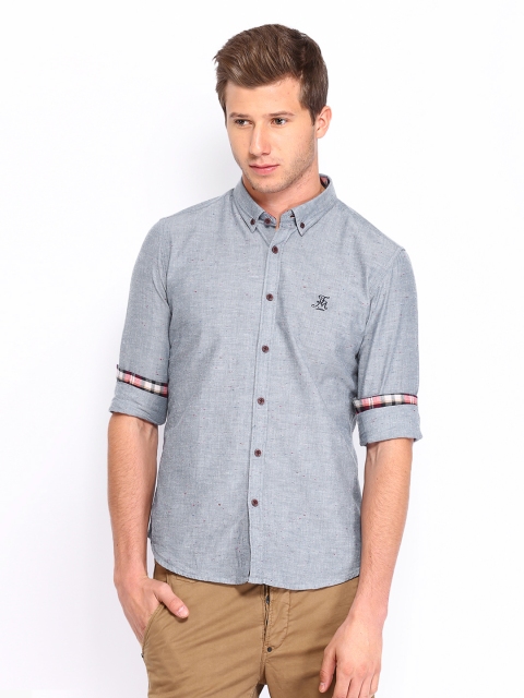 

Flying Machine Blue Casual Shirt