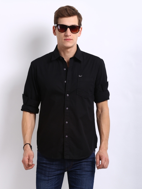 

Flying Machine Men Black Casual Shirt