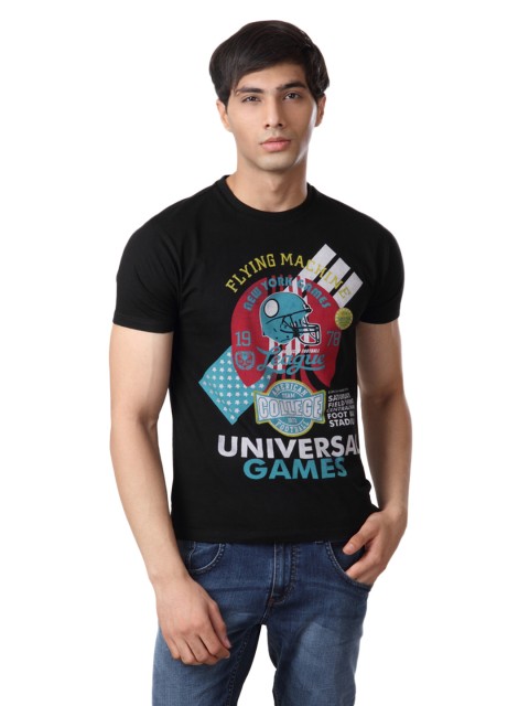 

Flying Machine Men Black T-shirt