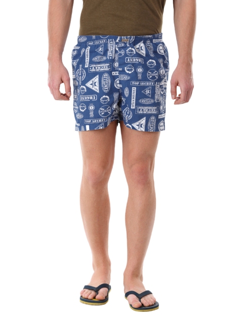

Flying Machine Men Blue & White Boxers FMST0068