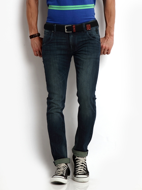 

Flying Machine Men Blue Michael Slim Tapered Fit Jeans