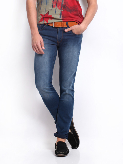 

Flying Machine Men Blue Michael Slim Tapered Fit Jeans
