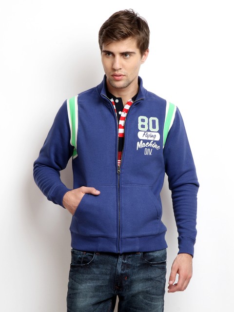 

Flying Machine Men Blue Sweatshirt
