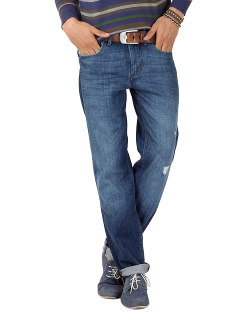 

Flying Machine Men Blue Wash Stretchable Jeans