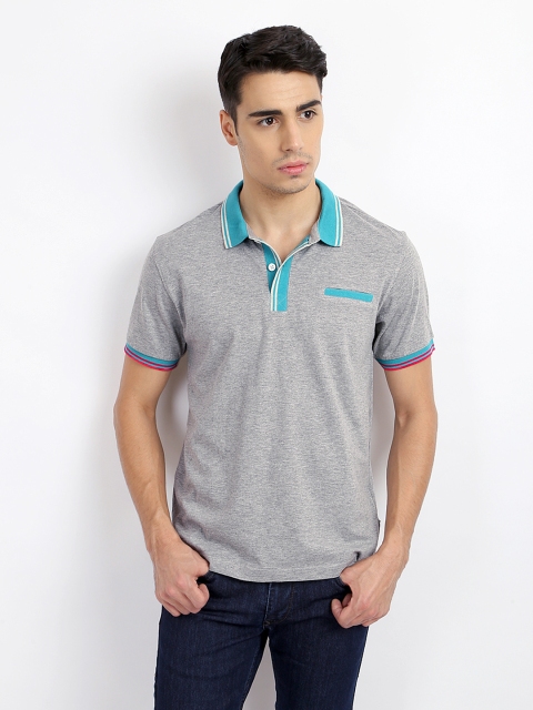 

Flying Machine Men Grey Polo T-shirt