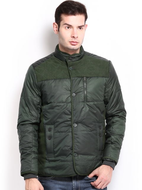 

Flying Machine Men Olive Green Padded Jacket