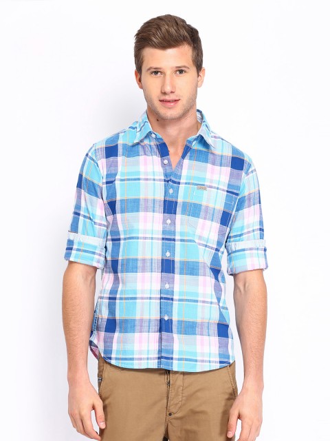 

Flying Machine Men Multi-Coloured Checked Casual Shirt