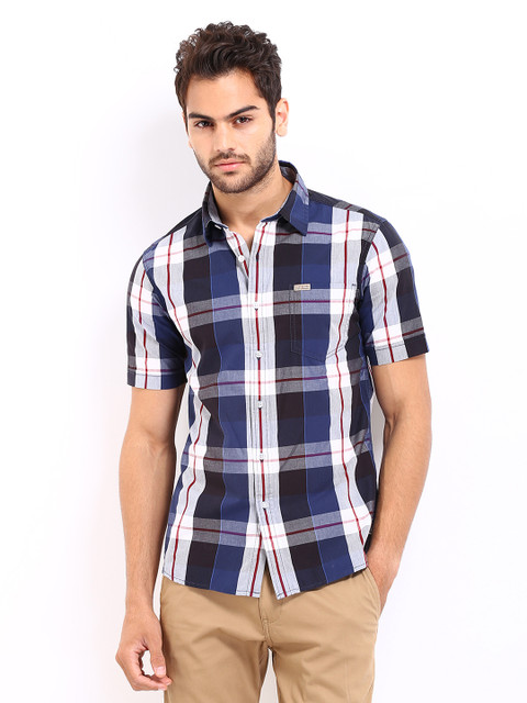 

Flying Machine Men Multi-Coloured Premium Fit Checked Casual Shirt